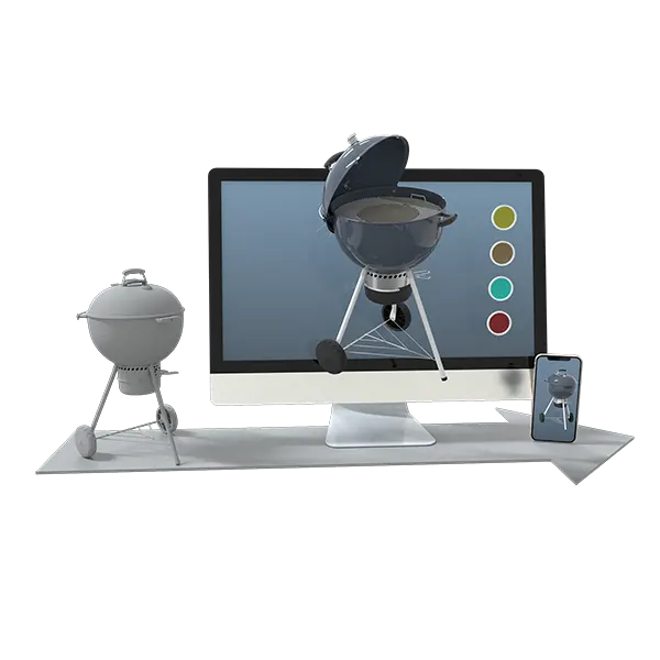 Convert 3D models to virtual products