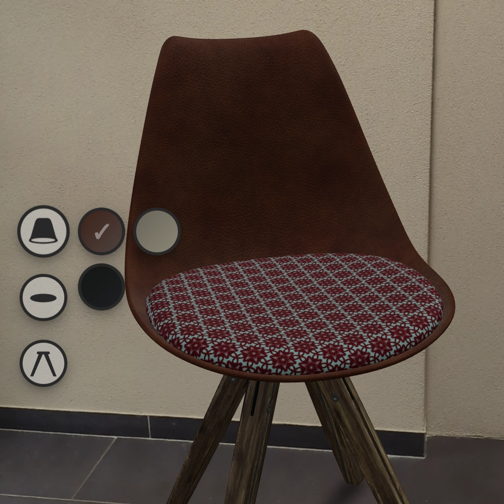 Preview the chosen colors in Augmented Reality