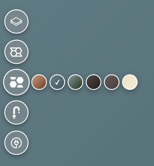 Pick from preset color options directly in the viewer