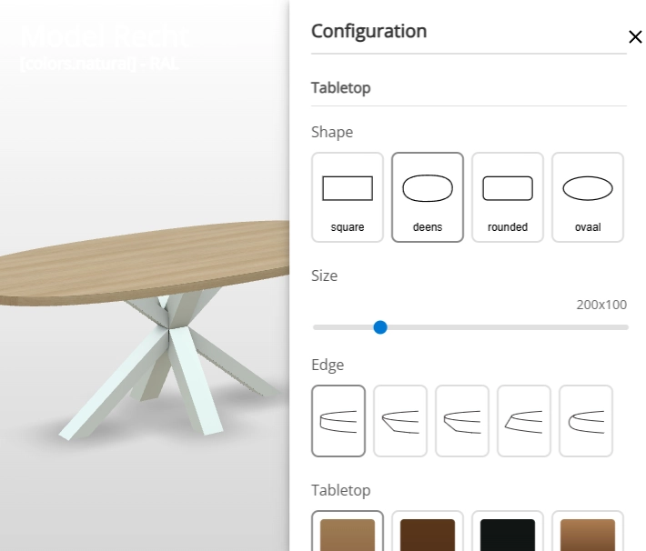 webshop component with sidebar